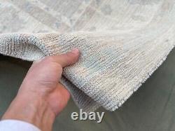 Tapis Oushak en laine filée à la main de qualité originale, fait main, de dimension 9,1x11,11 pieds.