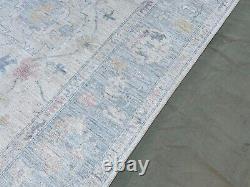 Tapis afghan de 9,1x11,8 pieds, tapis Oushak de 9x12 pieds, tapis vieilli, tapis discret, tapis délavé