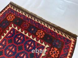 Tapis afghan fait à la main en laine vintage tribal antique géométrique pour la maison ou le bureau