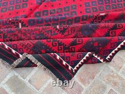 Tapis de designer de taille palace rouge oriental de luxe 9.7x12.11