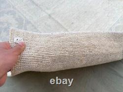 Tapis de grande taille Oushak naturel fait main de qualité originale en laine filée à la main 9.2x12.3 ft
