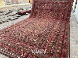 Tapis de luxe oriental afghan antique de taille de palais 10x16 9.6x15.10 usé