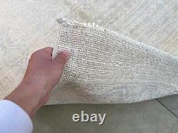 Tapis de qualité originale fait main en laine filée à la main Khotan naturelle de 10x13.6 pieds