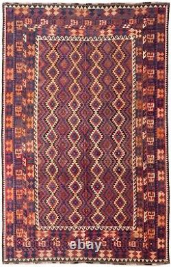 Tapis de salon afghan de luxe oriental ancien 9,7x14,9 10x15 grand tapis usé