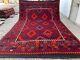 Tapis De Salon Oriental Persan Luxueux Antique Rouge Afghan De Grande Taille 8.7x13.8