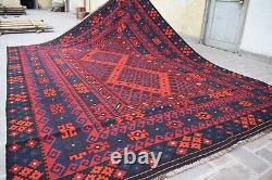 Tapis de salon ou de chambre oriental afghan en laine fait main, de grande taille, style vintage