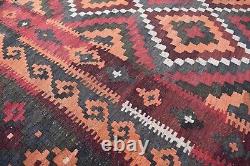 Tapis en laine ancien et fabriqué à la main, 8.2x13.6, Afghan décoloré et authentique de grande taille, de style turkmène.
