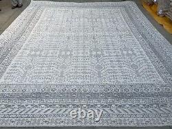 Tapis en laine filée à la main de qualité d'origine Khotan naturelle de 12x15 pieds 12.5x15.2 ft