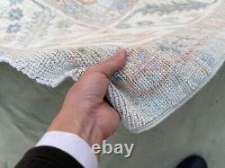 Tapis fait à la main de qualité originale 9,6x11,9 pi en laine naturelle Oushak 9x12 de grande taille