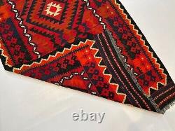 Tapis kilim Ghalmori vintage en laine turkmène fait main de style oriental 3.2x6.7