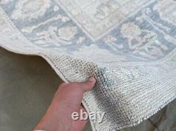 Tapis oriental Oushak en laine naturelle filée à la main de qualité originale de 8,11 x 12,7 pieds