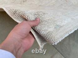 Tapis oriental Oushak en laine naturelle filée à la main de qualité originale, fait main, de 9,4x11,10 pieds.