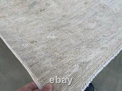 Tapis oriental Oushak en laine naturelle filée à la main de qualité originale, fait main, de 9,4x11,10 pieds.