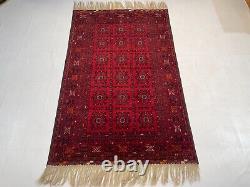 Tapis oriental persan en laine afghane fait main antique de 4,3x6,9 pieds