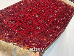 Tapis oriental persan en laine afghane fait main antique de 4,3x6,9 pieds