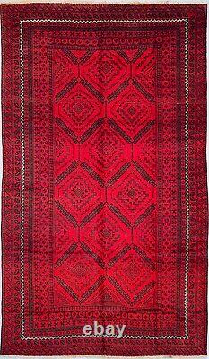 Tapis traditionnel afghan tribal en laine noué à la main avec une pile douce et moelleuse de 6,6x11.