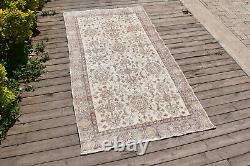 Tapis turc 40''x79'' Vintage couleur claire atténuée 3x6 Tapis Oushak Carpet 104x202cm