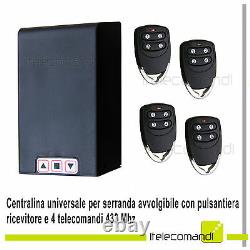 Trousse Central Commande Volet Store Garage Boîte + 4 Télécommandes Code Rolling