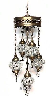 Turque Marocaine Verre Mosaïque Lampe Suspension Plafond Lumière Chandeliers