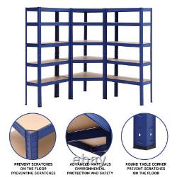 Unité d'étagères/étagères d'angle galvanisées 5 baies pour garage et 5 racks de rangement de 1500mm