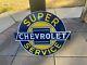 Vieux Chevrolet Super Service Porcelaine À Gaz Bow-tie Camions Auto 20 Signe Chevy