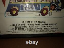 Vintage 1969 Faire France Film Encadré Affiche Surdimensionné Trift Store Café Garage