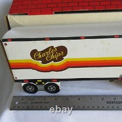 Vintage 70s/80s Rare Charles Chips Cardboard Store Display Semi Truck + Garage