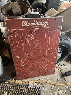 Vintage Blackhawk Hand Tools Auto Store Mécanismes D'affichage Mural Garage