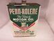 Vintage Publicité Penn-rolene Motor Oil 2 Gallon Can Tin Garage Store 633-q