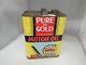 Vintage Publicité Pure Gold Motor Oil 2 Gallon Can Tin Garage Store 764-q